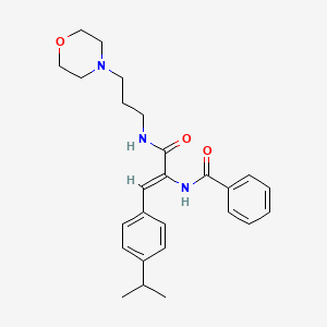 molecular formula C26H33N3O3 B11980197 N-[(Z)-2-(4-Isopropyl-phenyl)-1-(3-morpholin-4-yl-propylcarbamoyl)-vinyl]-benzamide 