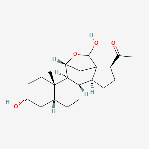 molecular formula C21H32O4 B1198020 21-Deoxytetrahydroaldosterone CAS No. 6251-70-3
