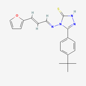 5-(4-tert-butylphenyl)-4-{[(1E,2E)-3-(furan-2-yl)prop-2-en-1-ylidene]amino}-4H-1,2,4-triazole-3-thiol