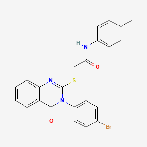 2-{[3-(4-bromophenyl)-4-oxo-3,4-dihydroquinazolin-2-yl]sulfanyl}-N-(4-methylphenyl)acetamide