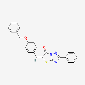 (5E)-5-[4-(benzyloxy)benzylidene]-2-phenyl[1,3]thiazolo[3,2-b][1,2,4]triazol-6(5H)-one