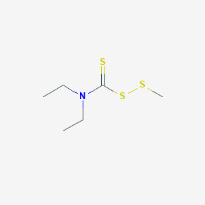 molecular formula C6H13NS3 B1198033 Diethyldithiocarbamic acid methanethiol CAS No. 22158-12-9