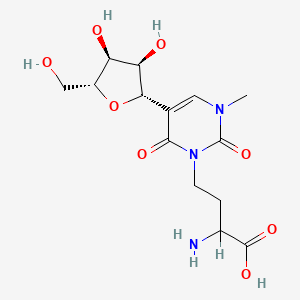 molecular formula C14H21N3O8 B1198035 3-(3-Amino-3-carboxypropyl)-1-methylpseudouridine CAS No. 52777-29-4