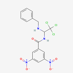 molecular formula C16H13Cl3N4O5 B11980361 N-[1-(benzylamino)-2,2,2-trichloroethyl]-3,5-dinitrobenzamide 