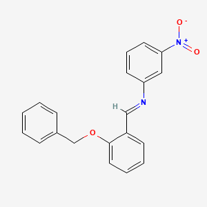 molecular formula C20H16N2O3 B11980405 (2-Benzyloxy-benzylidene)-(3-nitro-phenyl)-amine 