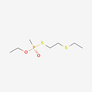 molecular formula C7H17O2PS2 B1198041 o-Ethyl S-[2-(ethylsulfanyl)ethyl] methylphosphonothioate CAS No. 556-75-2