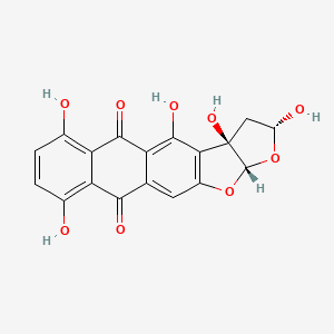 molecular formula C18H12O9 B1198044 多节霉素 CAS No. 31456-72-1