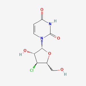 molecular formula C9H11ClN2O5 B1198045 2,4(1H,3H)-Pyrimidinedione, 1-(3-chloro-3-deoxy-beta-D-arabinofuranosyl)- CAS No. 6216-53-1