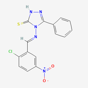 4-{[(E)-(2-chloro-5-nitrophenyl)methylidene]amino}-5-phenyl-4H-1,2,4-triazole-3-thiol