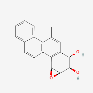 molecular formula C19H16O3 B1198049 9,10-Epoxy-7,8-dihydroxy-7,8,9,10-tetrahydro-5-methylchrysene CAS No. 81851-67-4