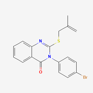 3-(4-Bromophenyl)-2-((2-methyl-2-propenyl)thio)-4(3H)-quinazolinone