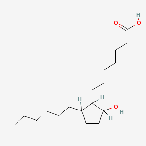 molecular formula C18H34O3 B1198053 7-(2-Hexyl-5-hydroxycyclopentyl)heptanoic acid CAS No. 82598-17-2