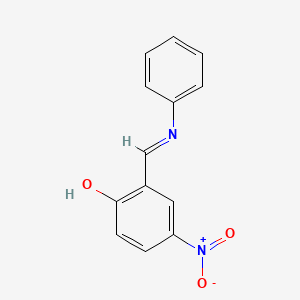 molecular formula C13H10N2O3 B11980538 4-nitro-2-[(E)-(phenylimino)methyl]phenol CAS No. 15667-99-9