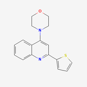 molecular formula C17H16N2OS B11980543 4-(4-Morpholinyl)-2-(2-thienyl)quinoline 