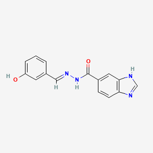 molecular formula C15H12N4O2 B11980590 N'-(3-Hydroxybenzylidene)-1H-benzimidazole-6-carbohydrazide 