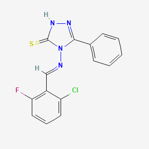 4-((2-Chloro-6-fluorobenzylidene)amino)-5-phenyl-4H-1,2,4-triazole-3-thiol