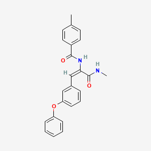 molecular formula C24H22N2O3 B11980634 4-Methyl-N-(1-((methylamino)carbonyl)-2-(3-phenoxyphenyl)vinyl)benzamide 