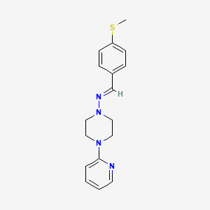 N-(4-(Methylthio)benzylidene)-4-(2-pyridinyl)-1-piperazinamine