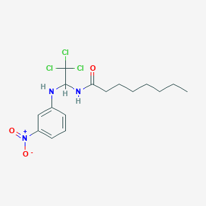 molecular formula C16H22Cl3N3O3 B11980723 N-[2,2,2-trichloro-1-(3-nitroanilino)ethyl]octanamide 