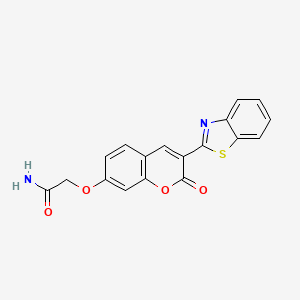 2-((3-(1,3-Benzothiazol-2-YL)-2-oxo-2H-chromen-7-YL)oxy)acetamide