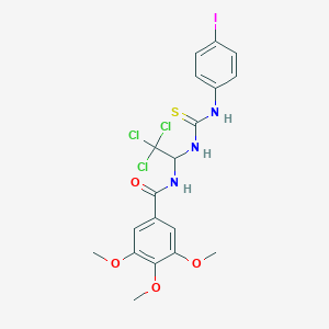 3,4,5-Tri-meo-N-(2,2,2-tri-CL-1-(((4-iodoanilino)carbothioyl)amino)ET)benzamide