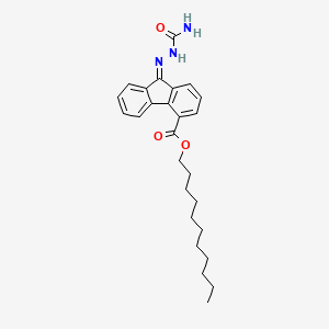 molecular formula C26H33N3O3 B11980934 Undecyl 9-((aminocarbonyl)hydrazono)-9H-fluorene-4-carboxylate CAS No. 303059-58-7