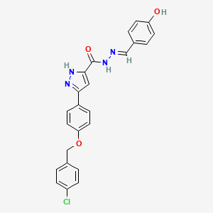 3-(4-((4-CL-Benzyl)oxy)PH)-N'-(4-HO-benzylidene)-1H-pyrazole-5-carbohydrazide