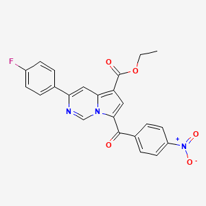 Ethyl 3-(4-fluorophenyl)-7-(4-nitrobenzoyl)pyrrolo[1,2-c]pyrimidine-5-carboxylate