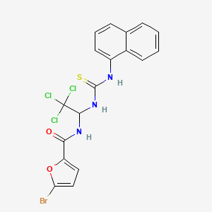 5-Bromo-N-(2,2,2-trichloro-1-(3-(naphthalen-1-yl)thioureido)ethyl)furan-2-carboxamide