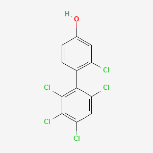 molecular formula C12H5Cl5O B1198113 4-Hydroxy-2,2',3',4',6'-pentachlorobiphenyl CAS No. 150304-10-2