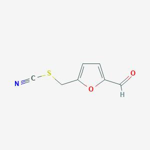 molecular formula C7H5NO2S B11981186 (5-Formyl-2-furyl)methyl thiocyanate 