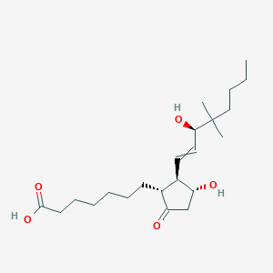 molecular formula C22H38O5 B1198120 7-[(1R,2R,3R)-3-hydroxy-2-[(3R)-3-hydroxy-4,4-dimethyloct-1-enyl]-5-oxocyclopentyl]heptanoic acid 