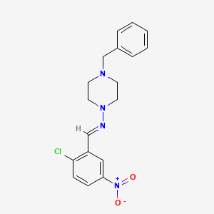 molecular formula C18H19ClN4O2 B11981220 4-benzyl-N-[(E)-(2-chloro-5-nitrophenyl)methylidene]piperazin-1-amine CAS No. 303092-66-2