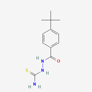 molecular formula C12H17N3OS B11981236 2-(4-Tert-butylbenzoyl)hydrazinecarbothioamide 