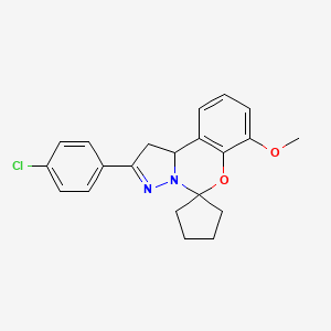 Spiro[cyclopentane-1,5'-[5H]pyrazolo[1,5-c][1,3]benzoxazine], 2'-(4-chlorophenyl)-1',10'b-dihydro-7'-methoxy-