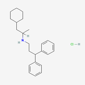 molecular formula C24H34ClN B1198125 Droprenilamine hydrochloride CAS No. 59182-63-7