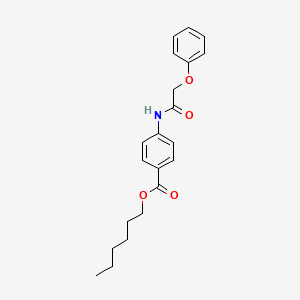 molecular formula C21H25NO4 B11981261 Hexyl 4-[(phenoxyacetyl)amino]benzoate 