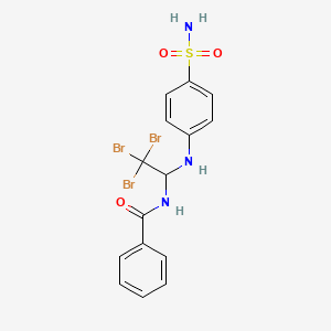 N-{1-[4-(aminosulfonyl)anilino]-2,2,2-tribromoethyl}benzamide