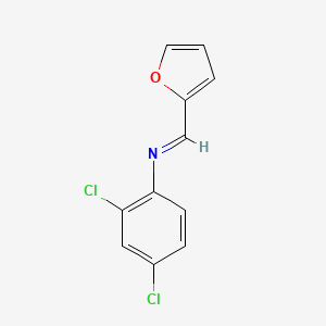 molecular formula C11H7Cl2NO B11981328 Benzenamine, 2,4-dichloro-N-(2-furanylmethylene)- CAS No. 81335-99-1