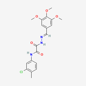 N-(3-chloro-4-methylphenyl)-2-oxo-2-[(2E)-2-(3,4,5-trimethoxybenzylidene)hydrazinyl]acetamide