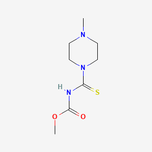 molecular formula C8H15N3O2S B11981429 Methyl (4-methyl-1-piperazinyl)carbothioylcarbamate CAS No. 126668-03-9