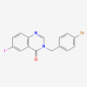 3-(4-Bromobenzyl)-6-iodo-4(3H)-quinazolinone