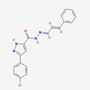 3-(4-bromophenyl)-N'-[(E,2E)-3-phenyl-2-propenylidene]-1H-pyrazole-5-carbohydrazide