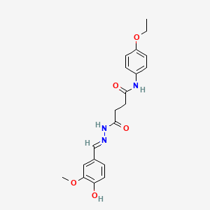 N-(4-ethoxyphenyl)-4-[(2E)-2-(4-hydroxy-3-methoxybenzylidene)hydrazino]-4-oxobutanamide