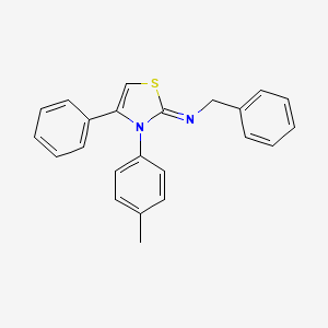 N-((2E)-3-(4-methylphenyl)-4-phenyl-1,3-thiazol-2(3H)-ylidene)(phenyl)methanamine