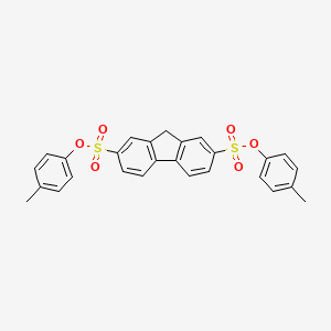 molecular formula C27H22O6S2 B11981579 bis(4-methylphenyl) 9H-fluorene-2,7-disulfonate CAS No. 302904-42-3