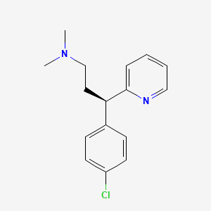 molecular formula C16H19ClN2 B1198158 (-)-Chlorpheniramine CAS No. 32188-09-3