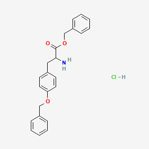 molecular formula C23H24ClNO3 B11981636 H-Tyr(Bzl)-DL-OBzl.HCl 