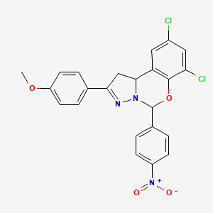 7,9-Dichloro-2-(4-methoxyphenyl)-5-(4-nitrophenyl)-1,10b-dihydropyrazolo[1,5-c][1,3]benzoxazine