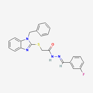 2-[(1-benzyl-1H-benzimidazol-2-yl)sulfanyl]-N'-[(E)-(3-fluorophenyl)methylidene]acetohydrazide